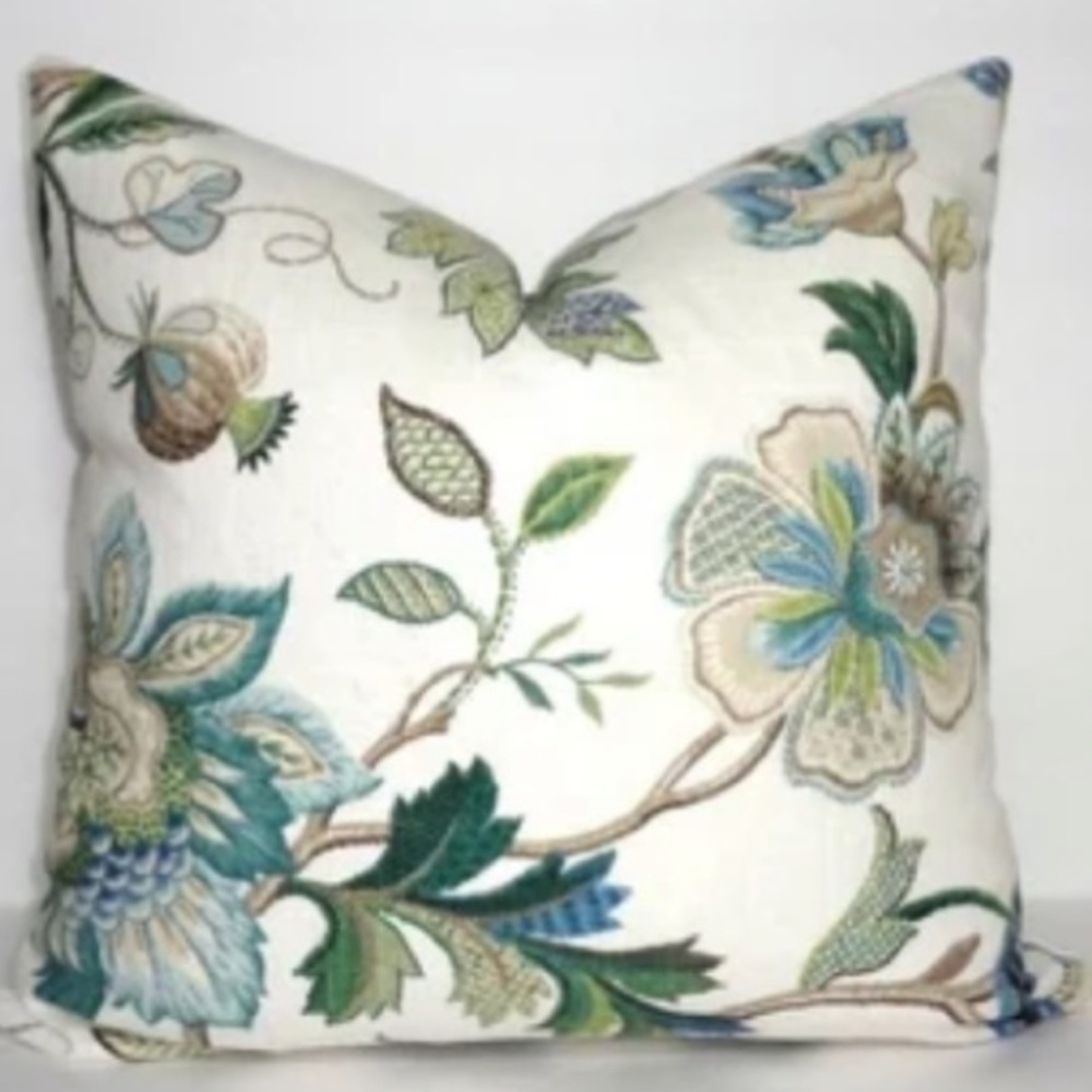 Floral Patterned Fabric pillow covers set of 2